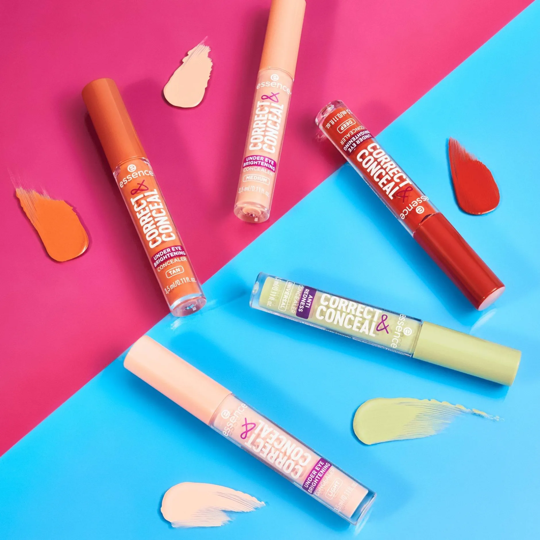 Concealer^essence CORRECT & CONCEAL anti-roodheid concealer 100 - Universal