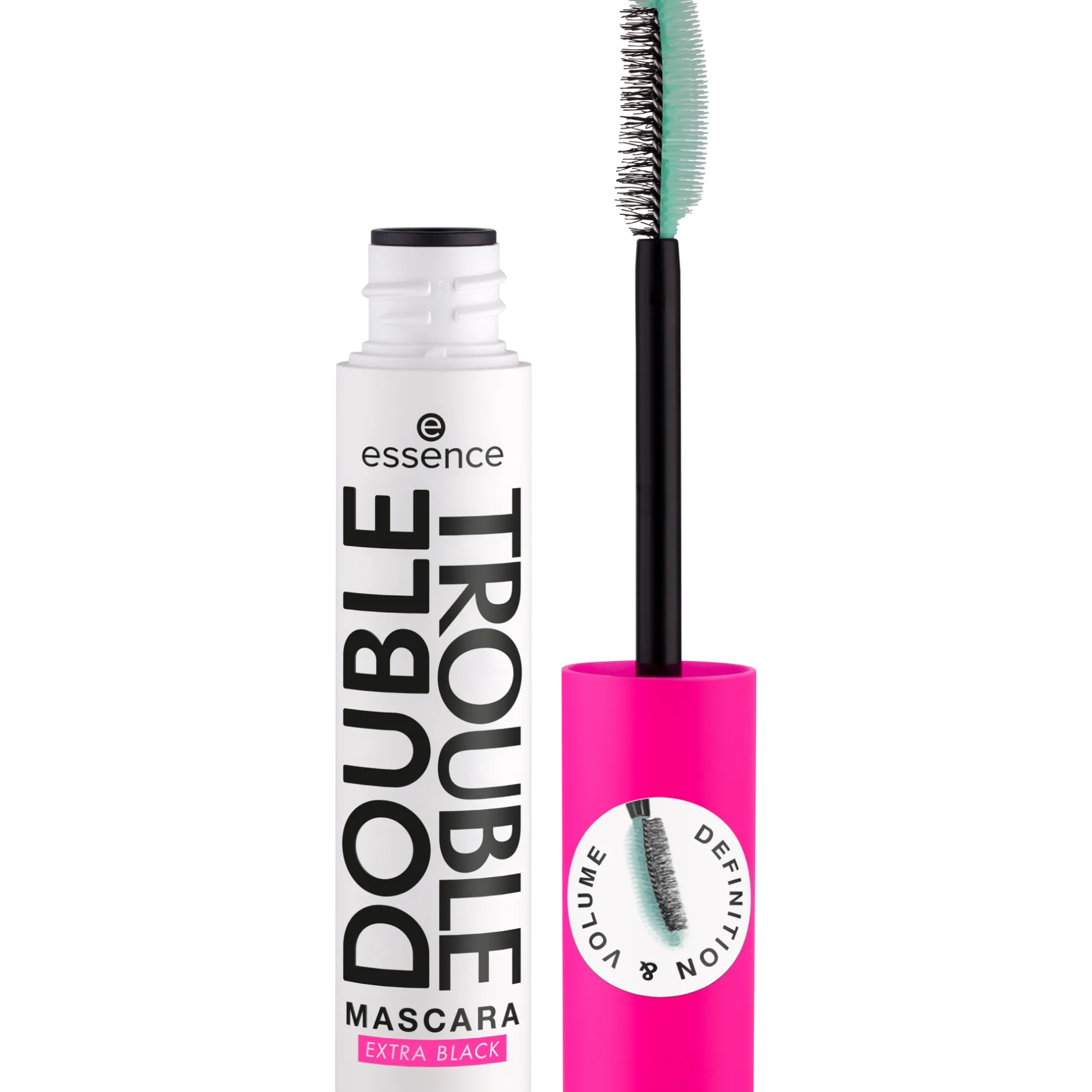 Mascara^essence DOUBLE TROUBLE MASCARA EXTRA ZWART