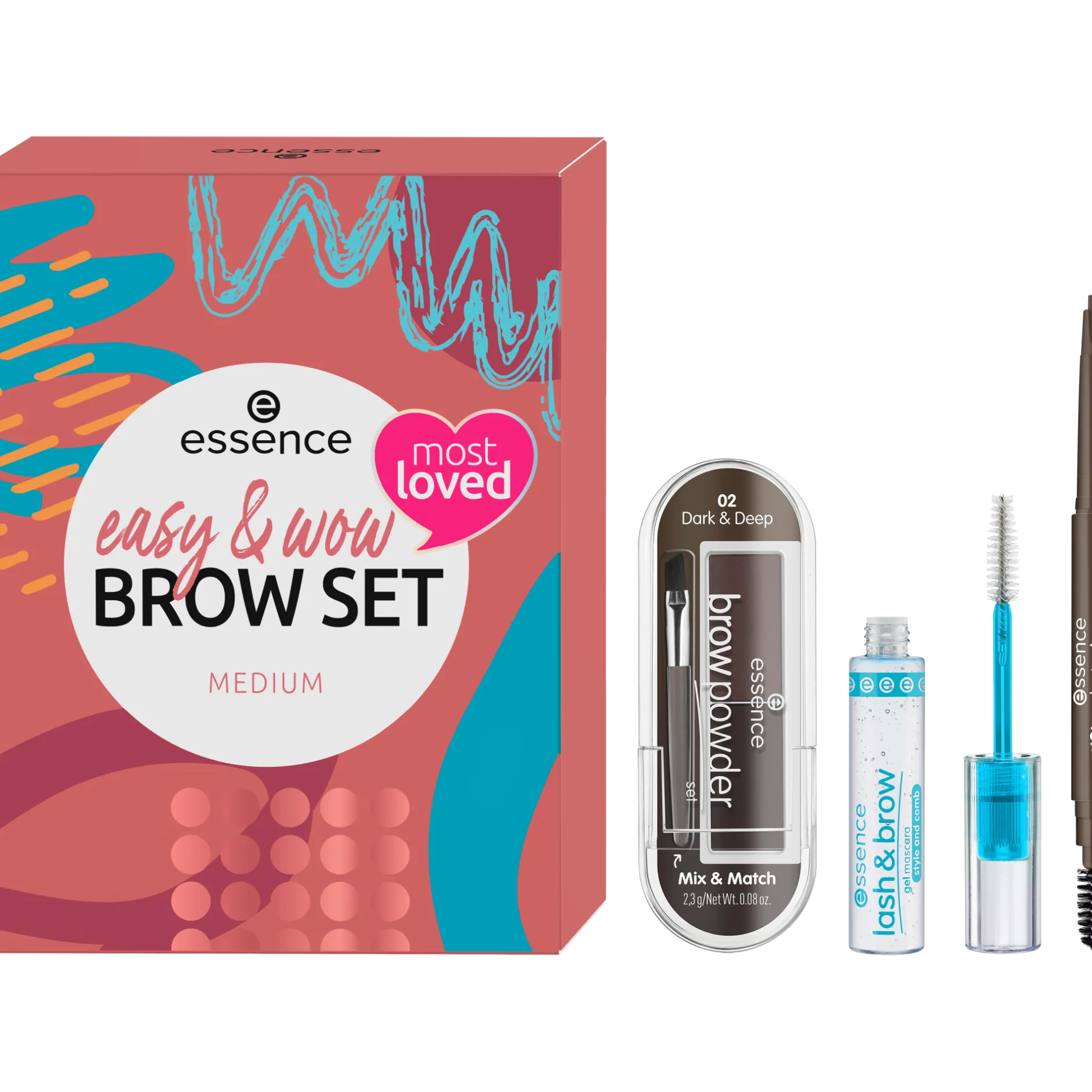 Wenkbrauwen^essence easy & WOW brow set medium -