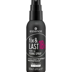 Primer En Fixing Sprays^essence fix & LAST 18h make-up fixeerspray