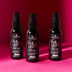 Primer En Fixing Sprays^essence fix & LAST 18h make-up fixeerspray
