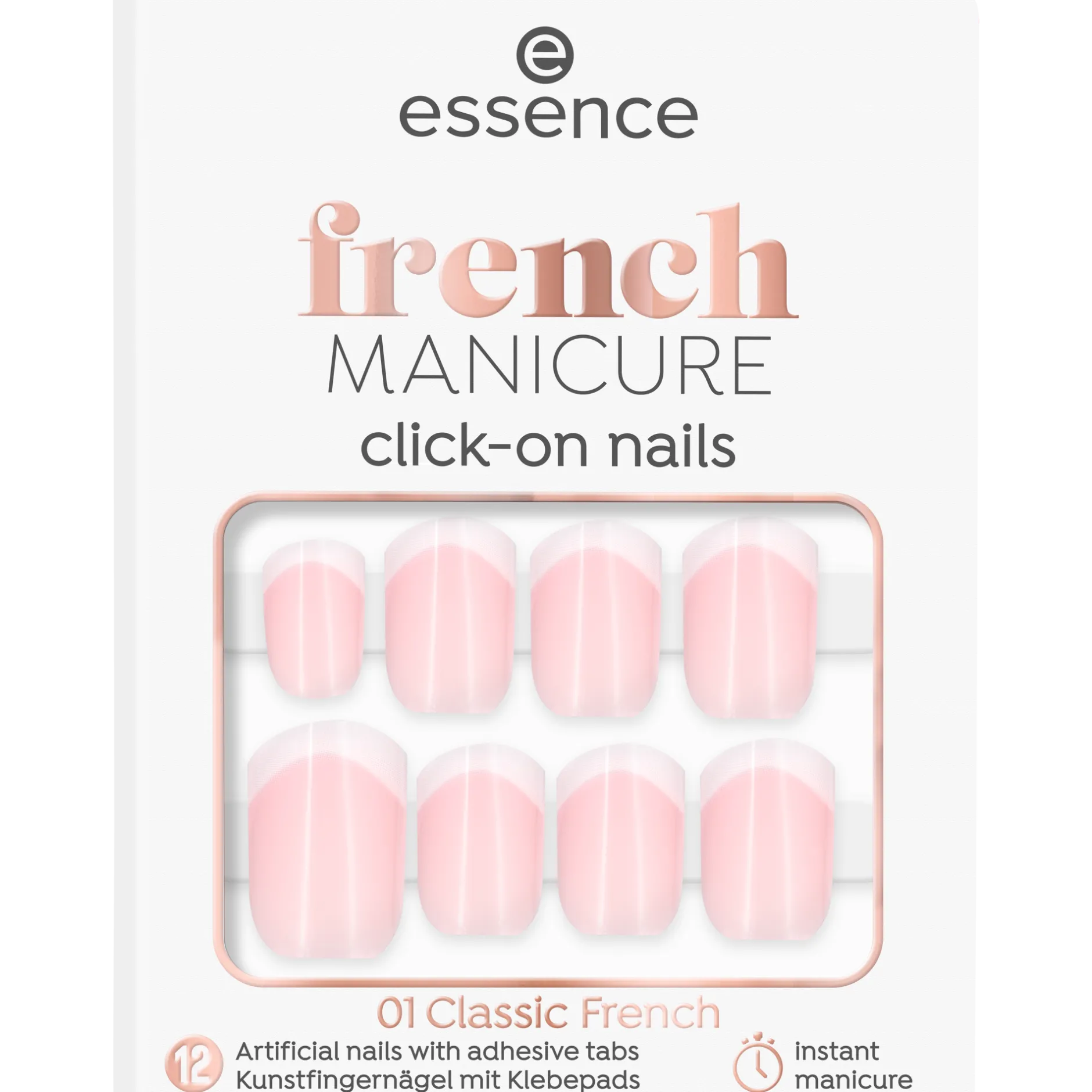 Nail Art^essence french MANICURE click-on kunstnagels 01 - Classic French
