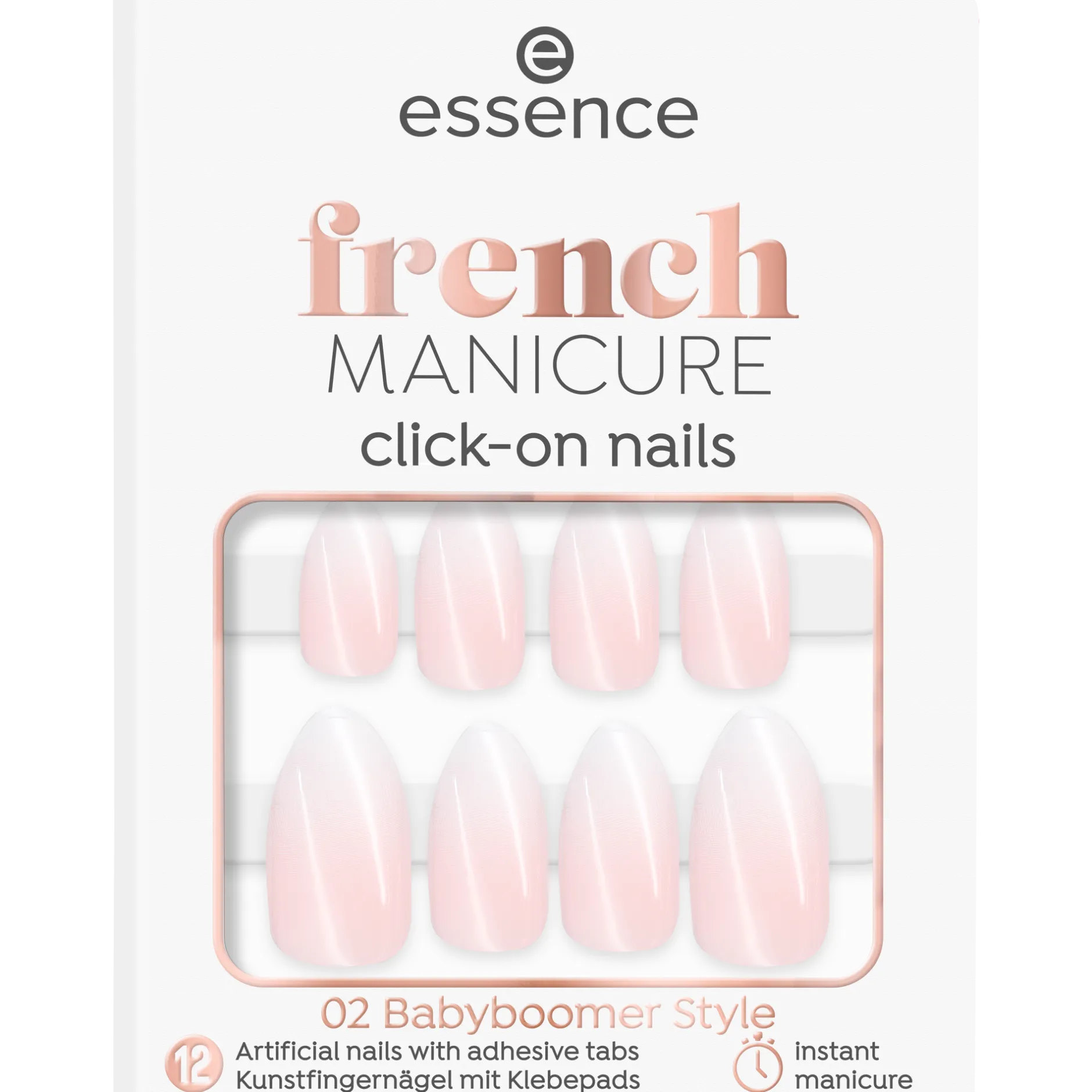 Nail Art^essence french MANICURE click-on kunstnagels 02 - Babyboomer Style