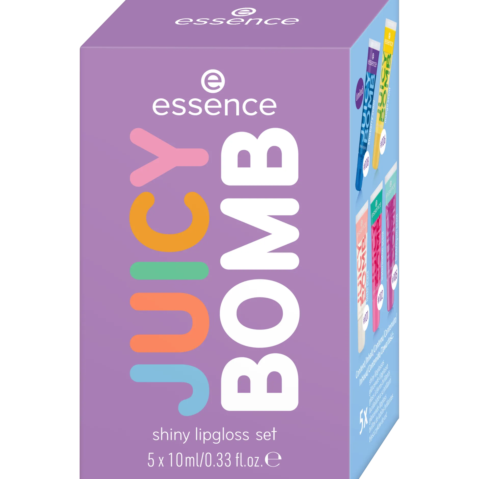 Lipgloss^essence JUICY BOMB glanzende lipgloss set