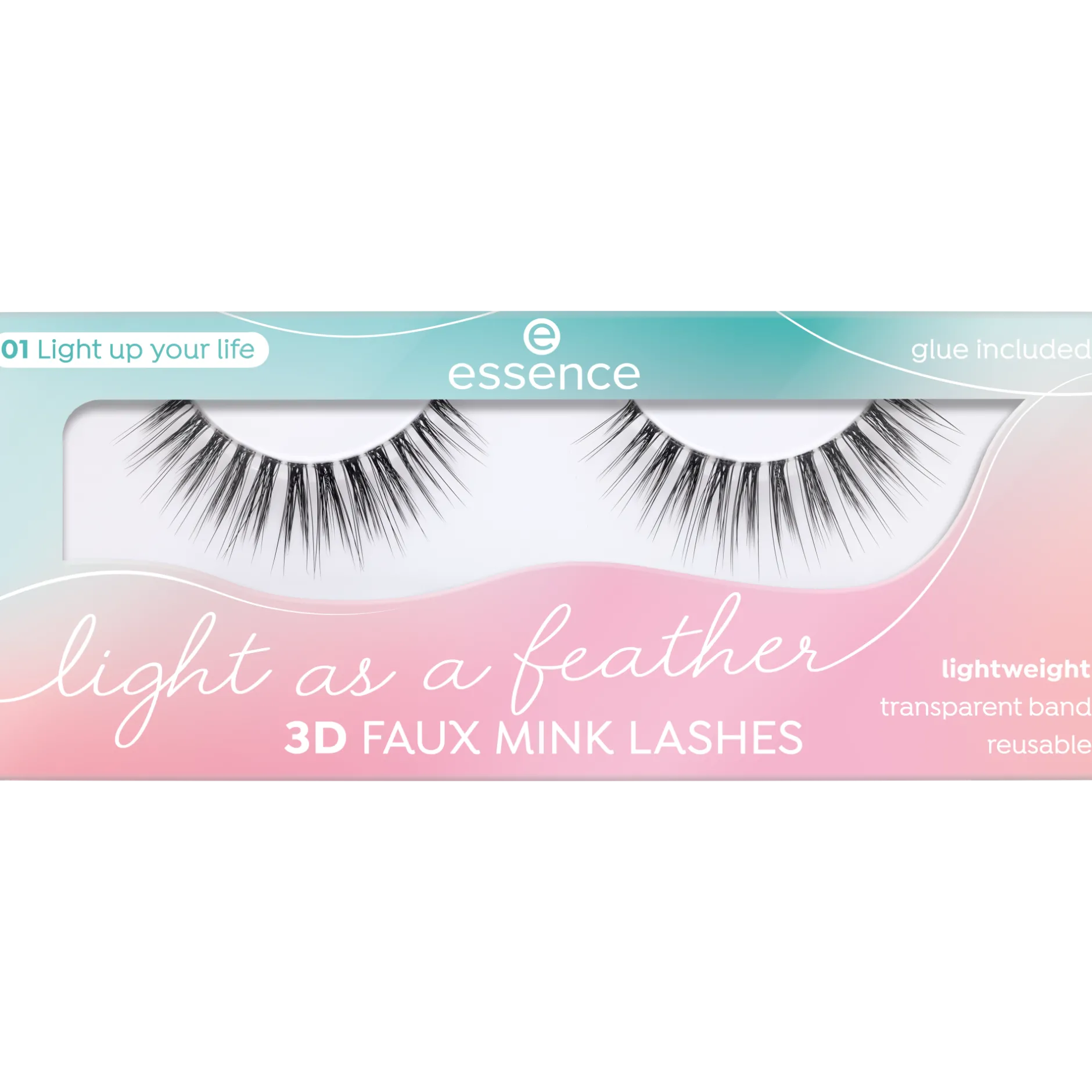 Kunstwimpers^essence Light as a feather 3D faux mink lashes 01 - Light up your life