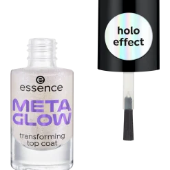 Top- En Basecoat^essence META GLOW transformerende topcoat -