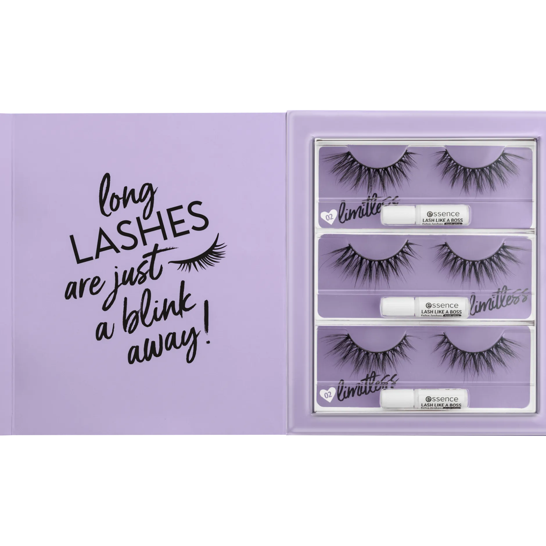Kunstwimpers^essence 3x LASH LIKE A BOSS kunstwimperset 02 - My lashes are Limitless